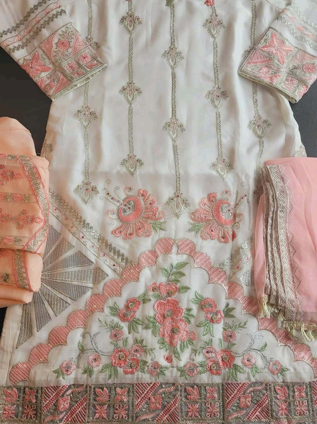 Pakistani Stitched Embroidery Party Wear Dresses Ready To Ship