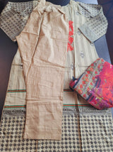 Pakistani linen Embroidered Salwar kameez Ready To Ship