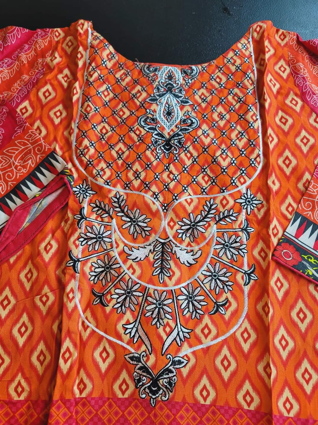 Pakistani linen Embroidered Salwar kameez Ready To Ship