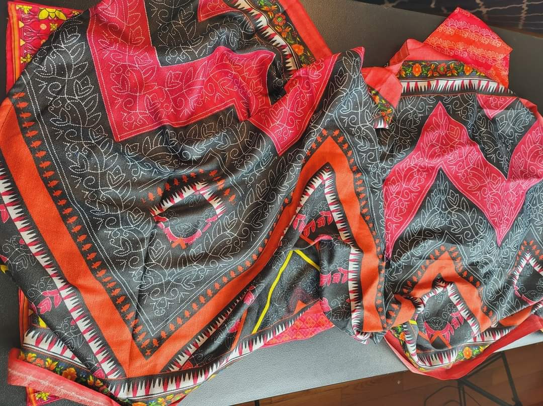 Pakistani linen Embroidered Salwar kameez Ready To Ship