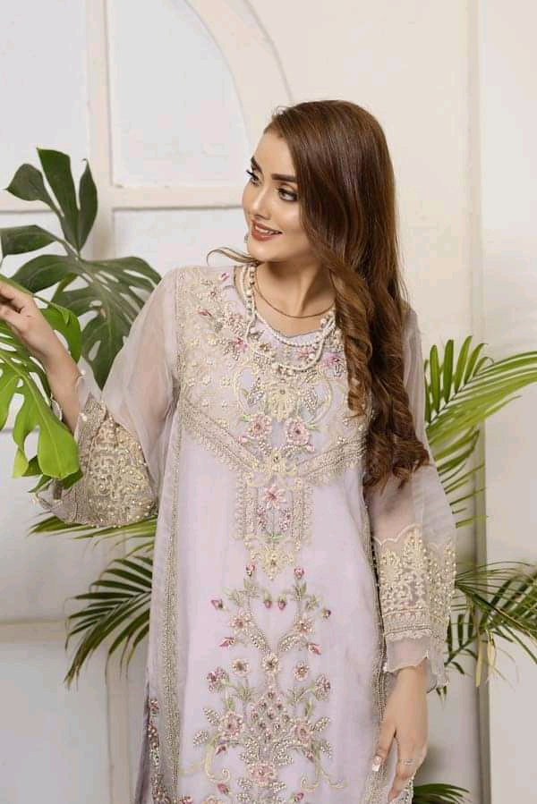 Adan's libas organza kurti 2020-100% Original Guaranteed