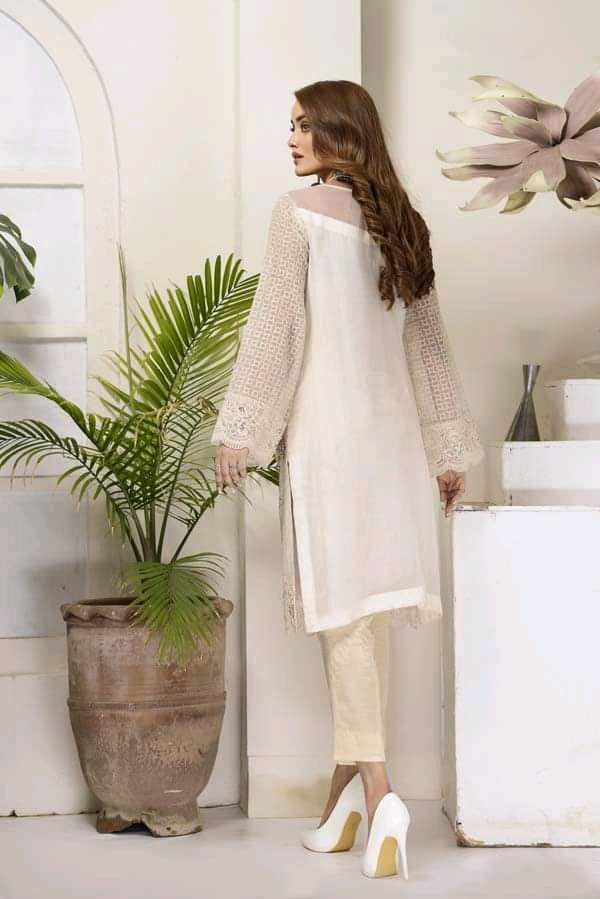 Adan's libas organza kurti-100% Original Guaranteed