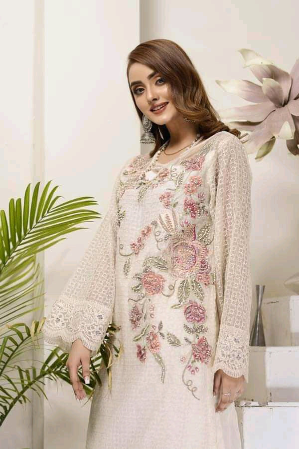Adan's libas organza kurti-100% Original Guaranteed