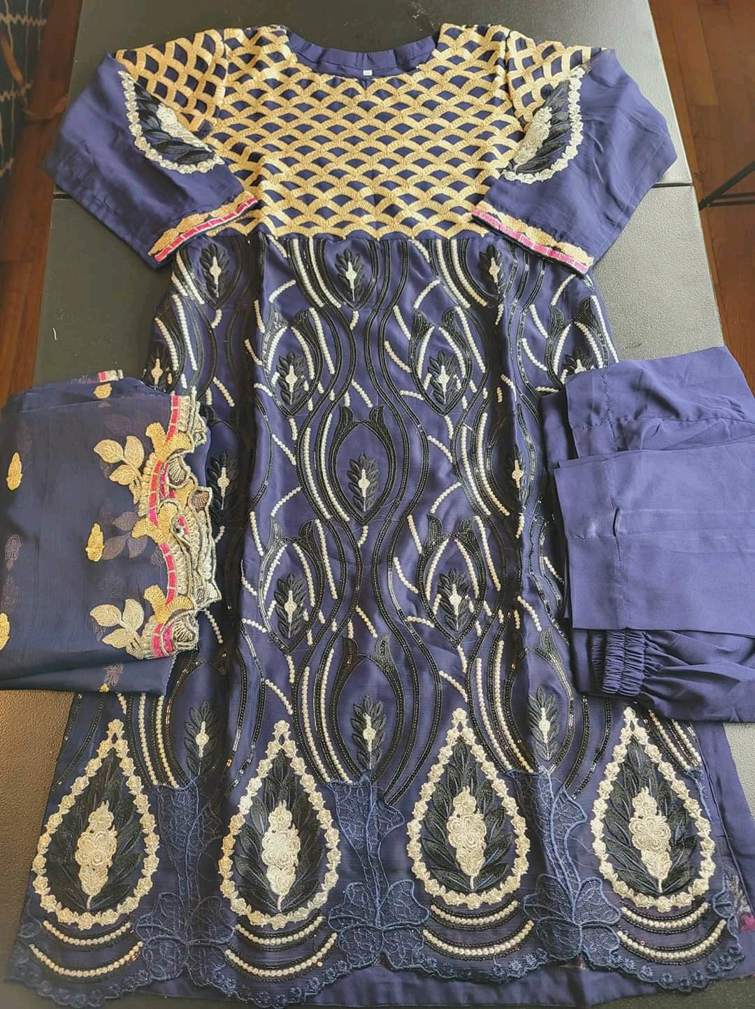 Pakistani Stitched Embroidery Party Wear Dresses Ready To Ship