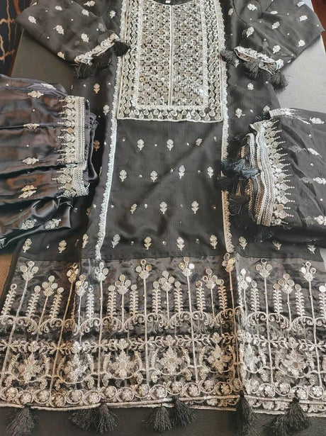 Pakistani Stitched Embroidery Party Wear Dresses Ready To Ship