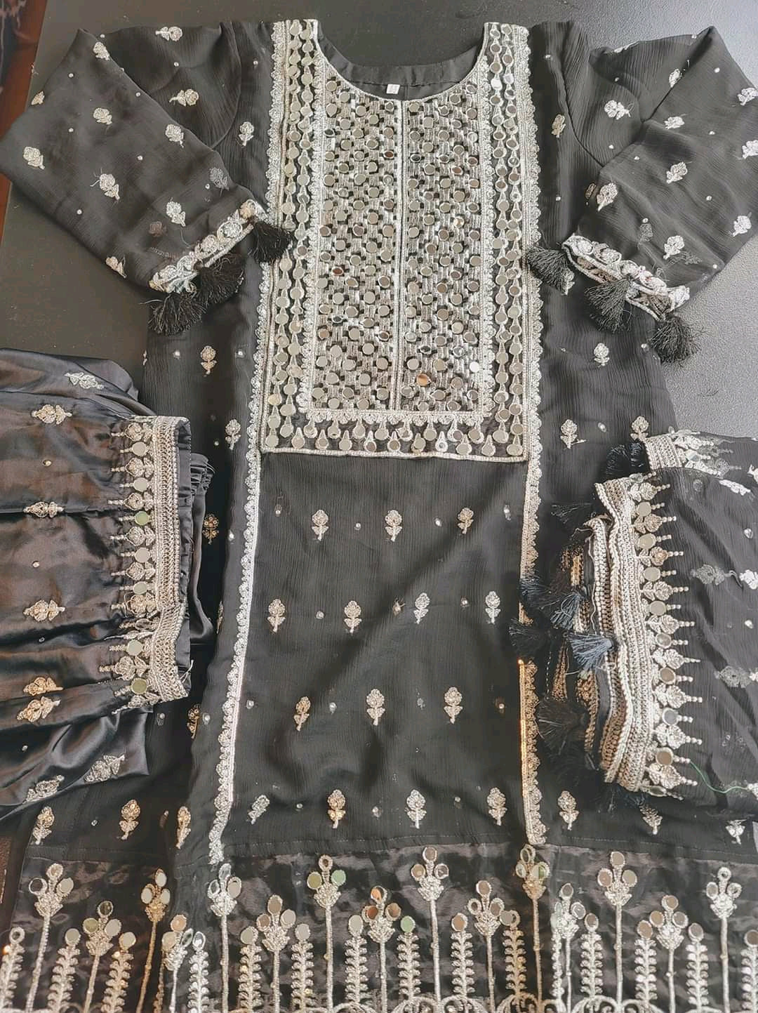 Pakistani Stitched Embroidery Party Wear Dresses Ready To Ship