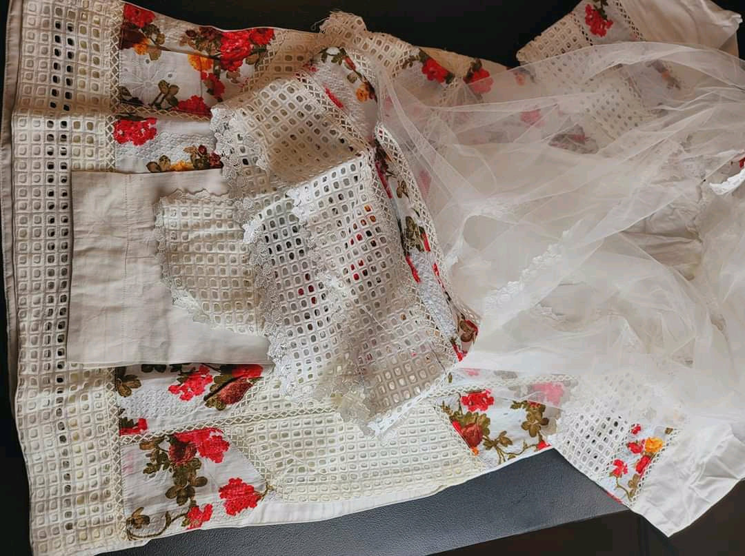 Pakistani Stitched Embroidery Lawn Suit Ready To Ship