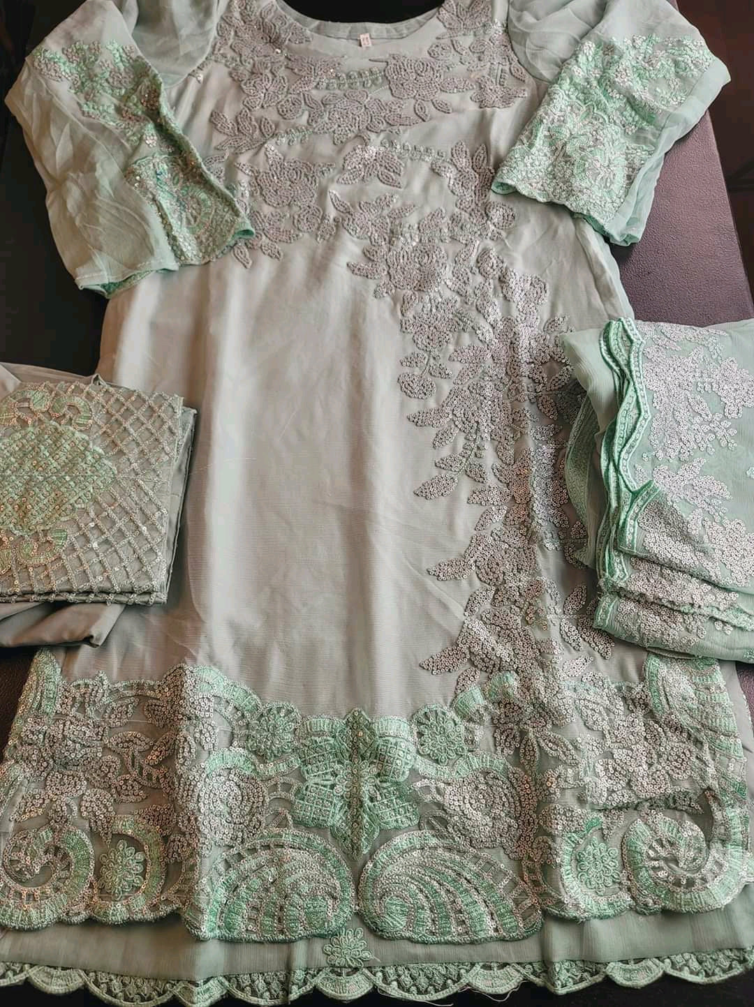 Pakistani Stitched Embroidery Party Wear Dresses Ready To Ship