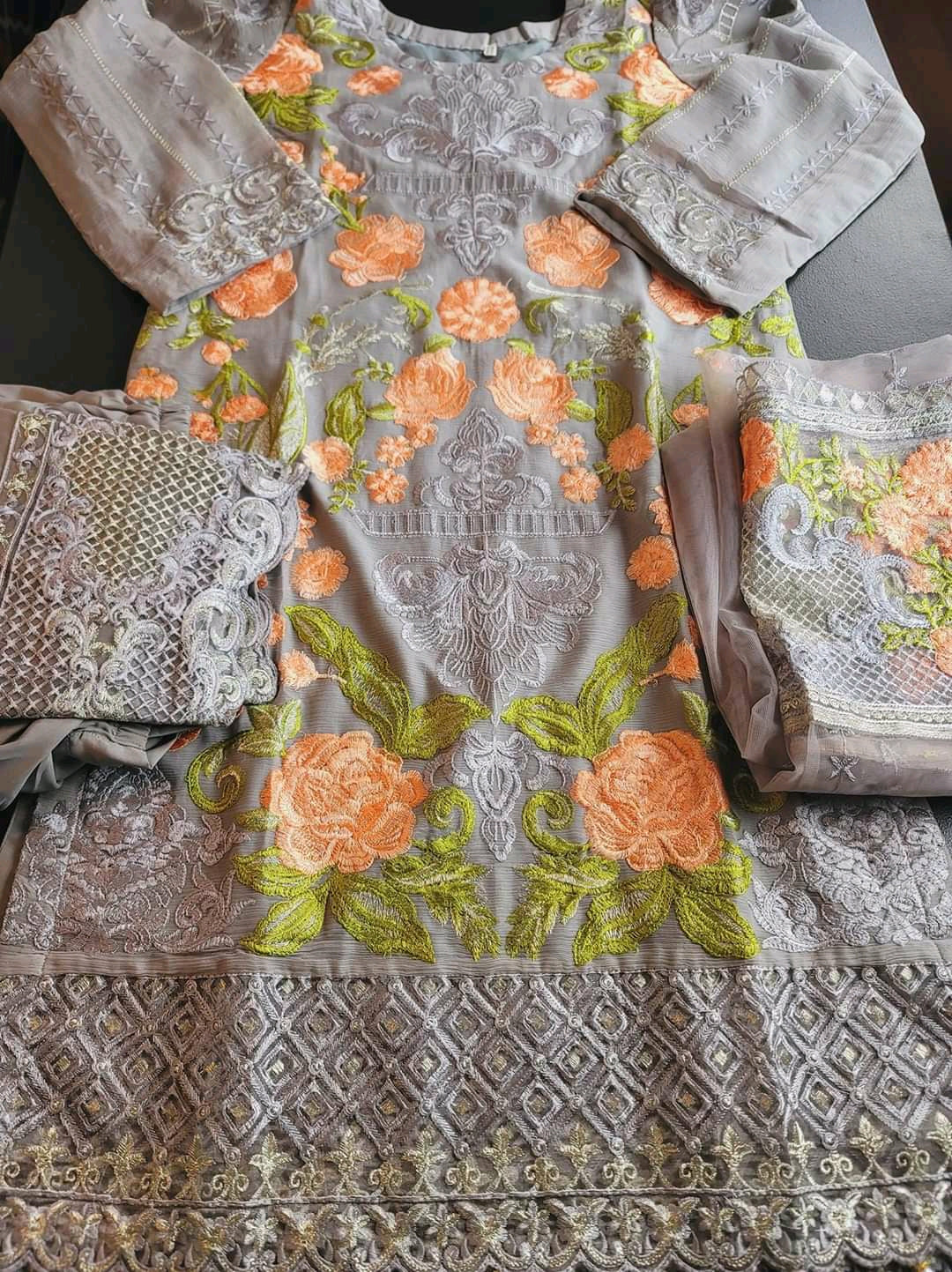 Pakistani Stitched Embroidery Party Wear Dresses Ready To Ship