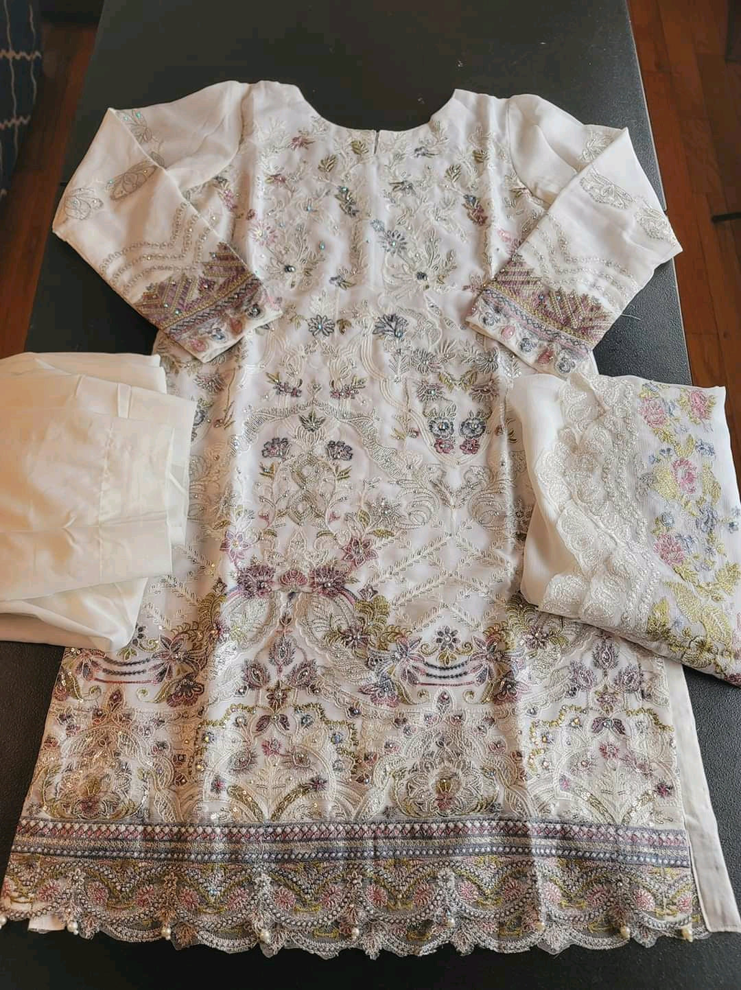 Pakistani Stitched Embroidery Party Wear Dresses Ready To Ship