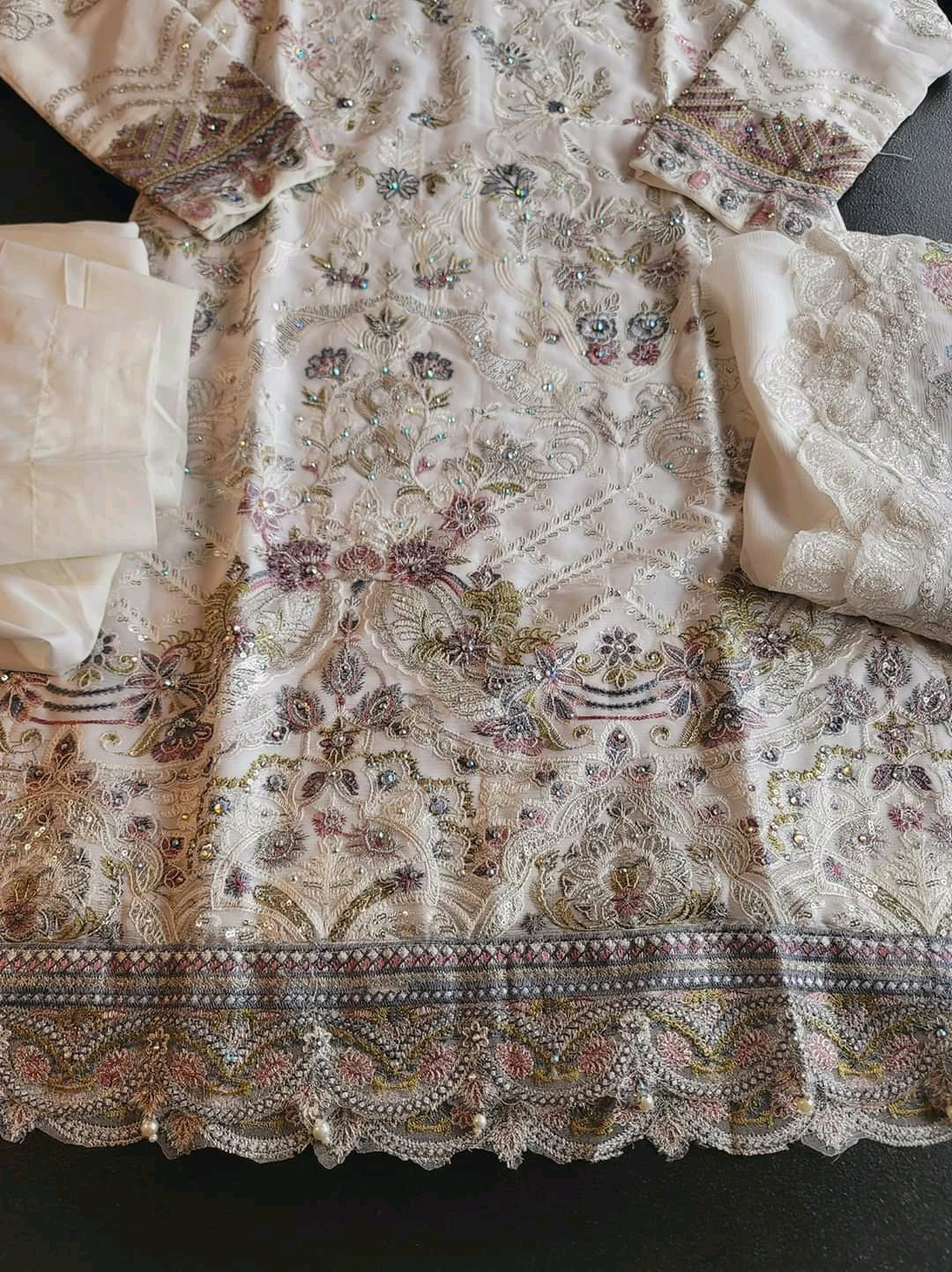 Pakistani Stitched Embroidery Party Wear Dresses Ready To Ship