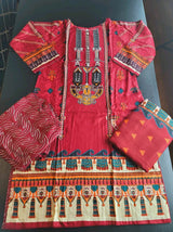 Pakistani linen Embroidered Salwar kameez Ready To Ship