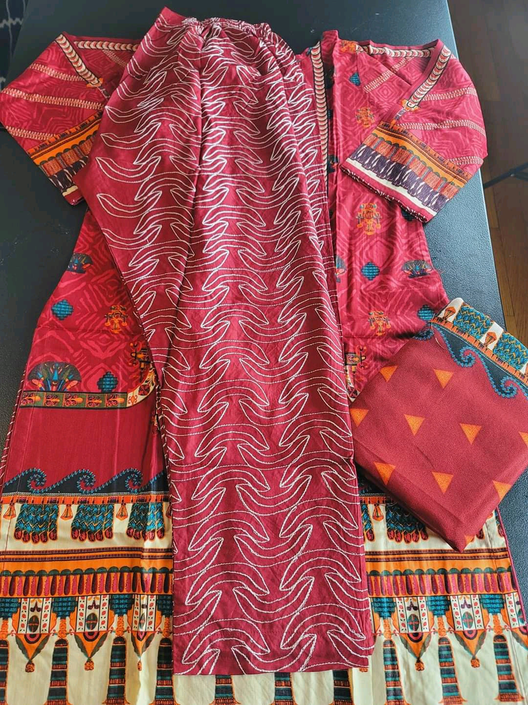 Pakistani linen Embroidered Salwar kameez Ready To Ship