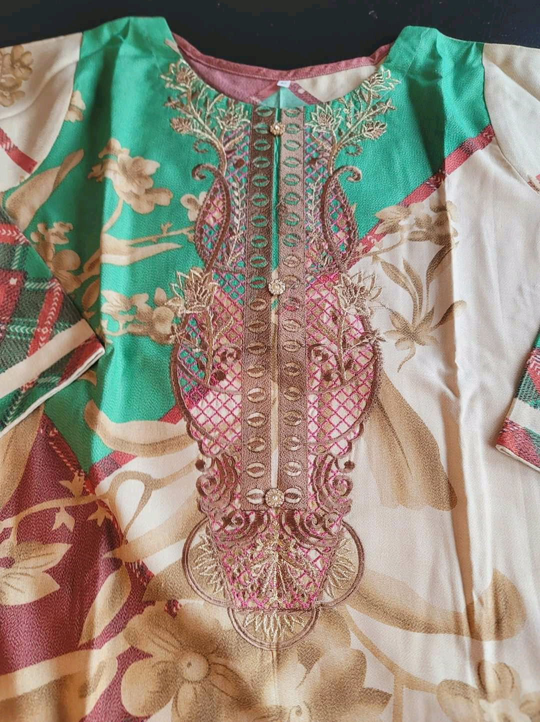 Pakistani linen Embroidered Salwar kameez Ready To Ship