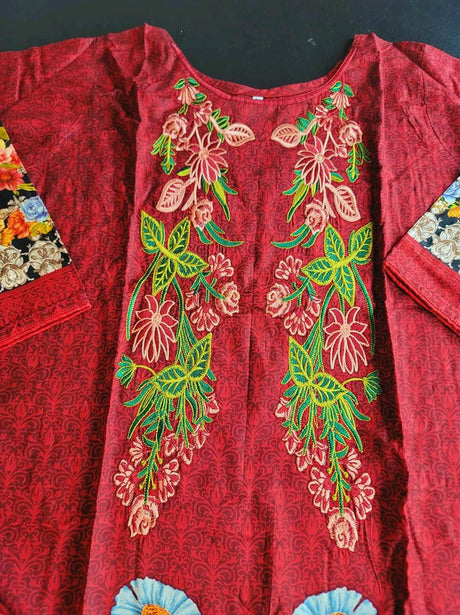 Pakistani linen Embroidered Salwar kameez Ready To Ship