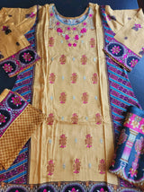 Pakistani linen Embroidered Salwar kameez Ready To Ship