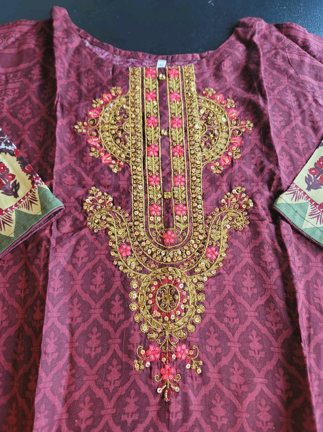 Pakistani linen Embroidered Salwar kameez Ready To Ship