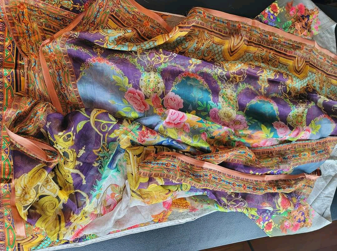 Pakistani linen Embroidered Salwar kameez Ready To Ship