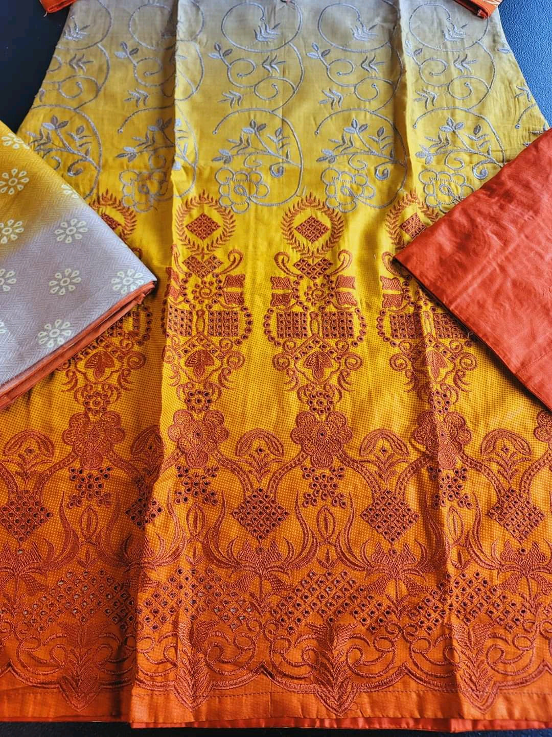 Pakistani linen Embroidered Salwar kameez Ready To Ship