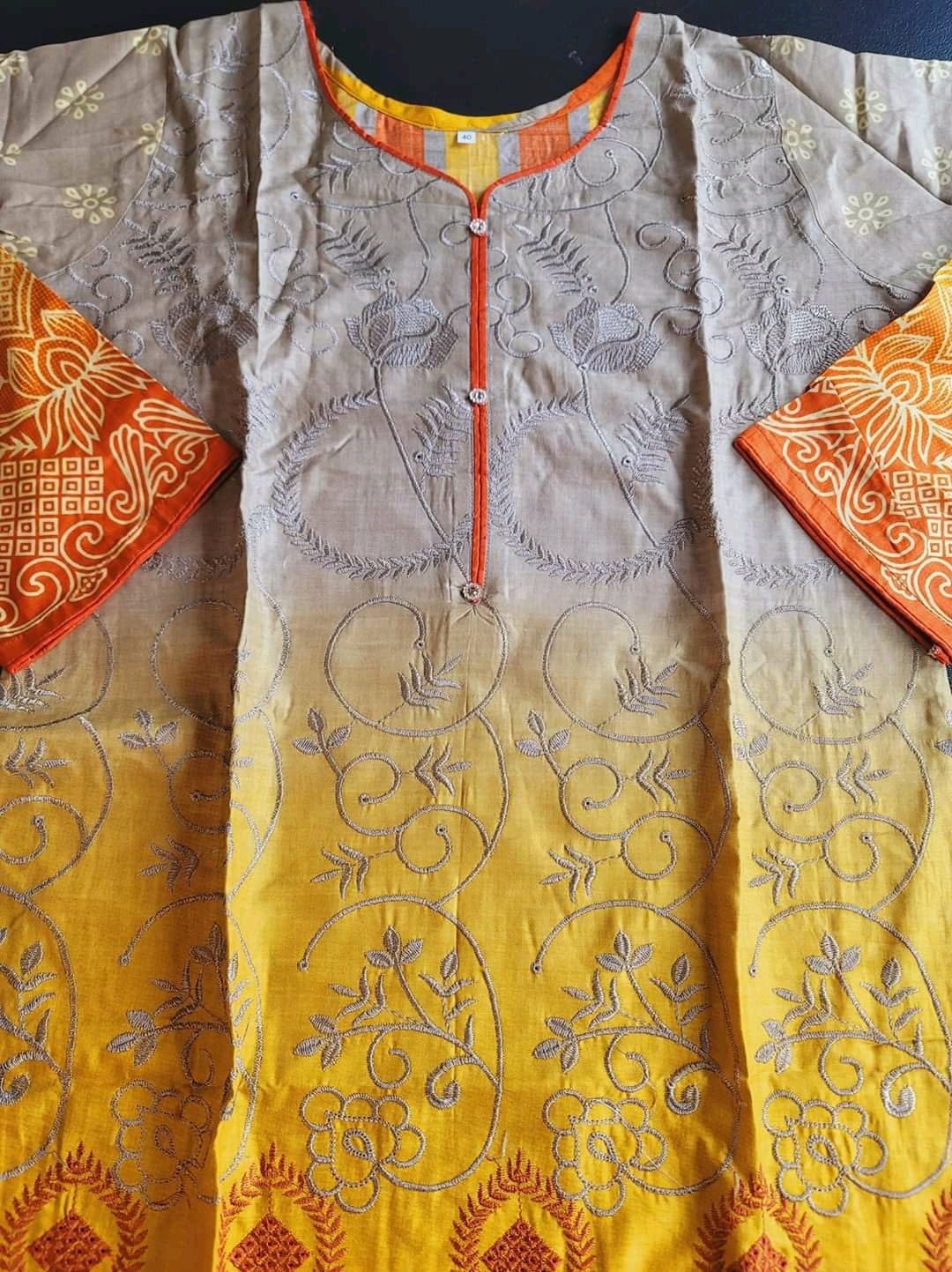 Pakistani linen Embroidered Salwar kameez Ready To Ship