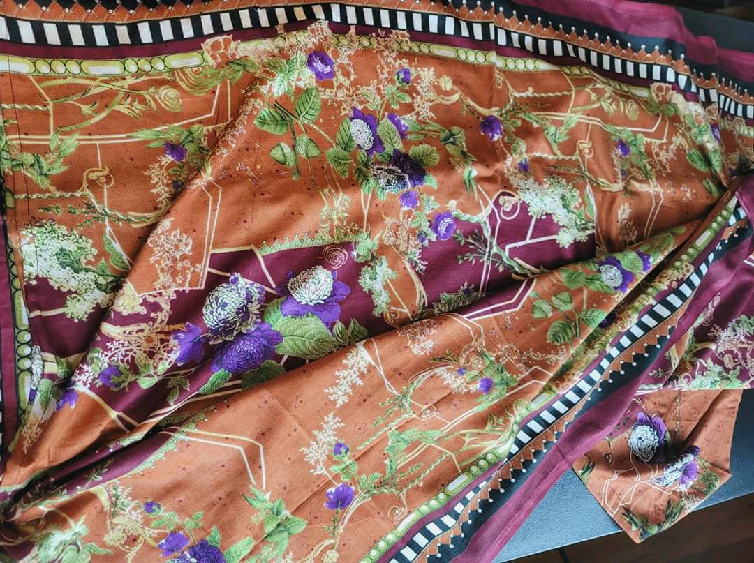 Pakistani linen Embroidered Salwar kameez Ready To Ship