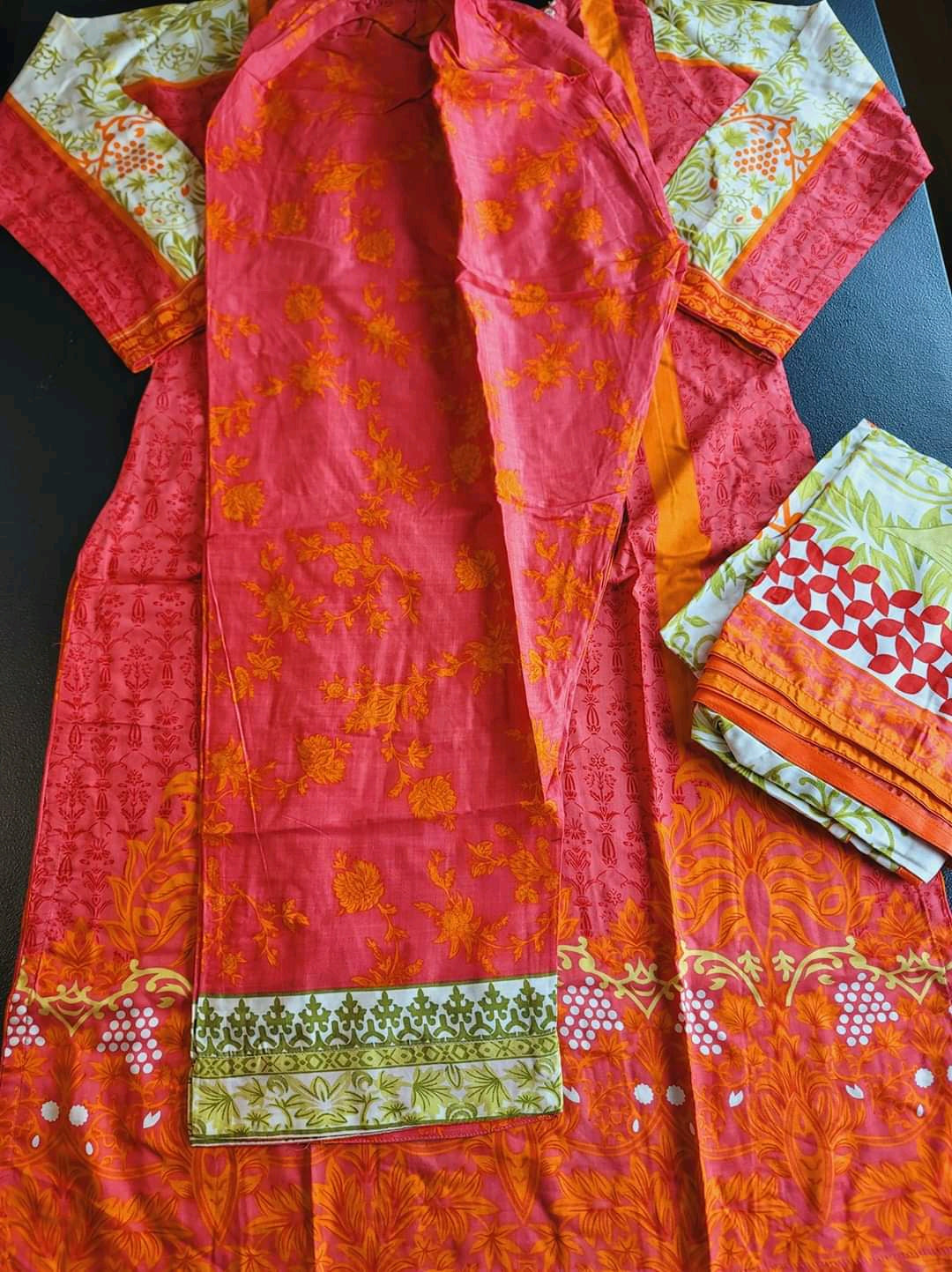 Pakistani linen Embroidered Salwar kameez Ready To Ship