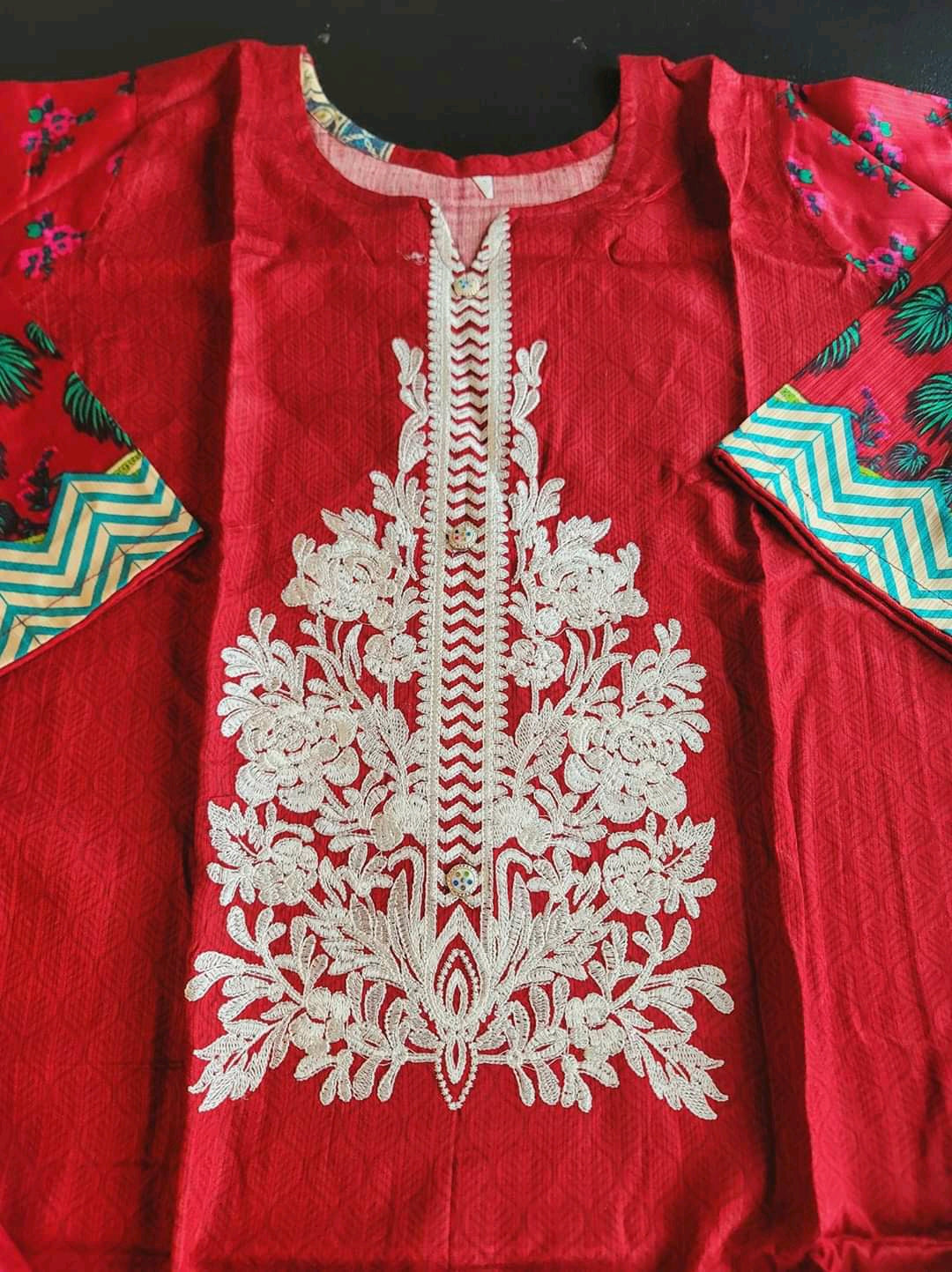Pakistani linen Embroidered Salwar kameez Ready To Ship