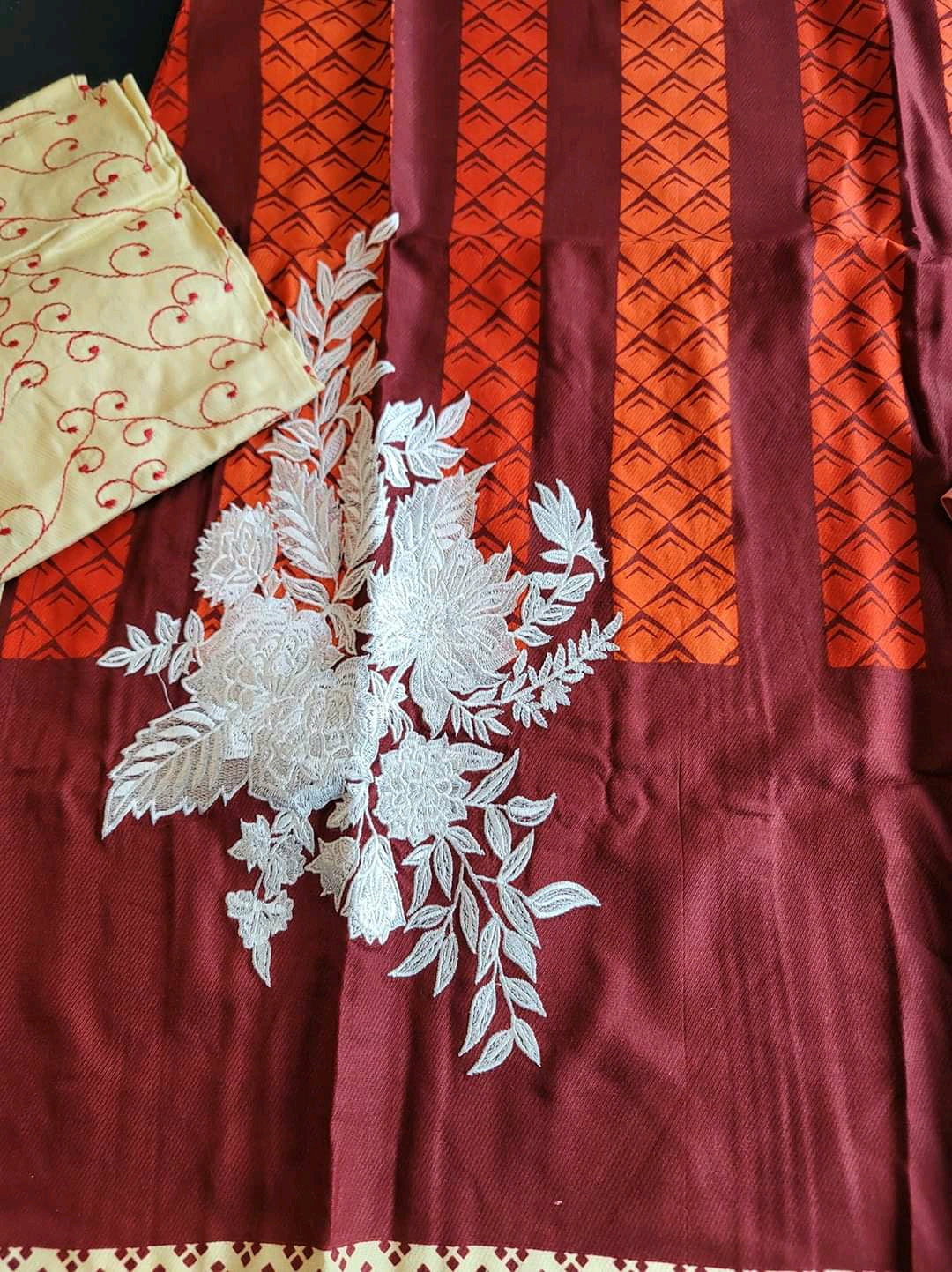 Pakistani linen Embroidered Salwar kameez Ready To Ship