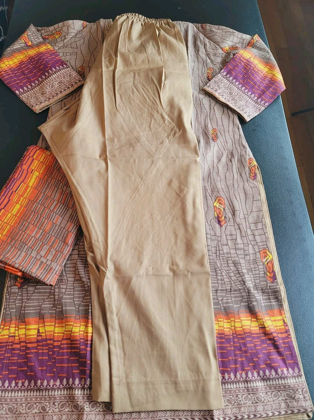 Pakistani linen Embroidered Salwar kameez Ready To Ship