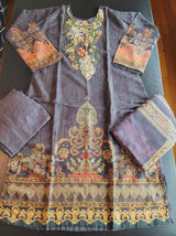 Pakistani linen Embroidered Salwar kameez Ready To Ship