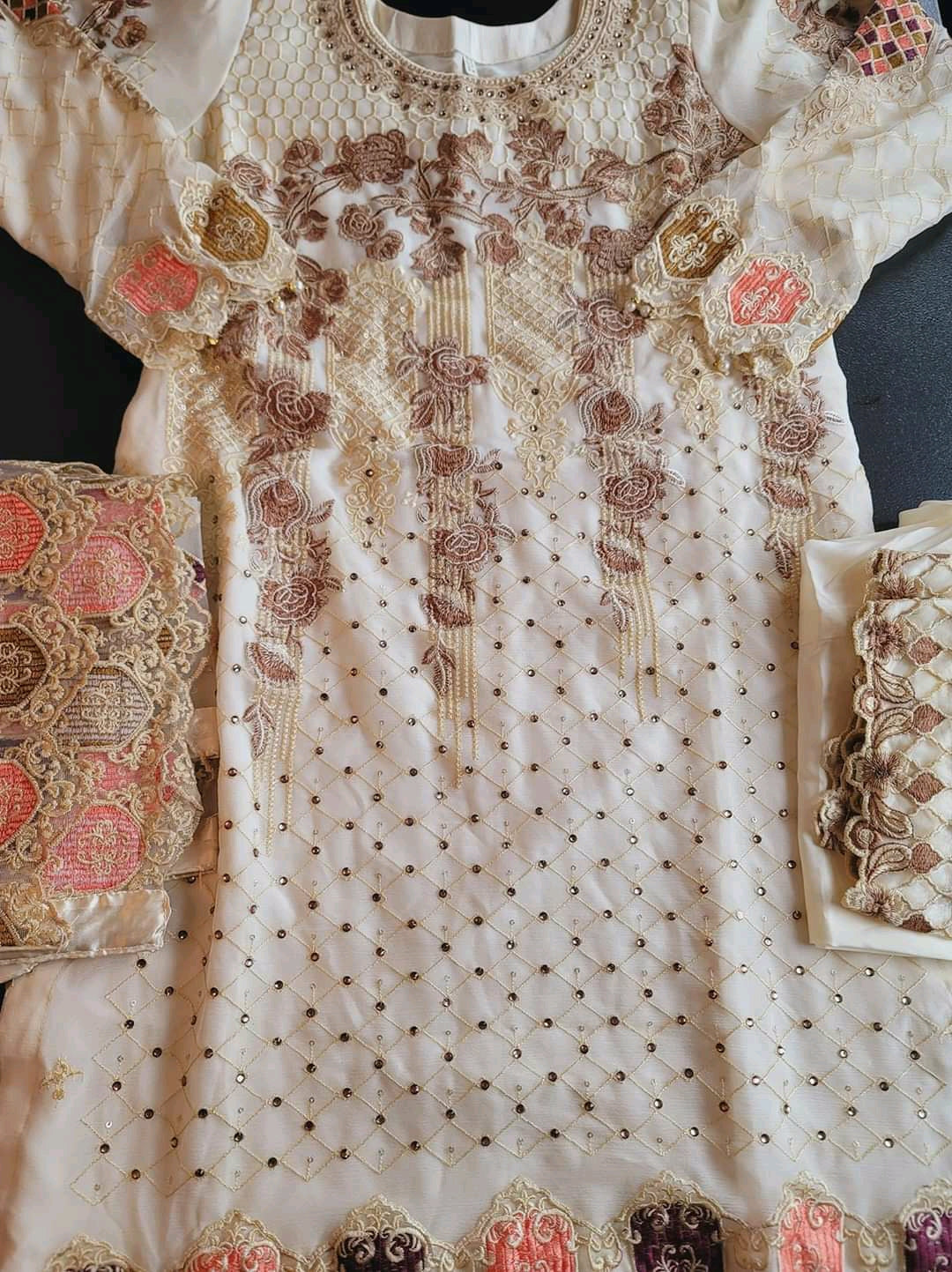 Pakistani Stitched Embroidery Party Wear Dresses Ready To Ship