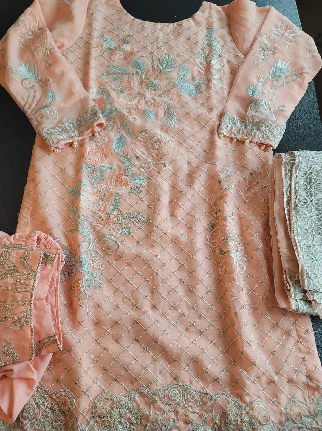 Pakistani Stitched Embroidery Party Wear Dresses Ready To Ship