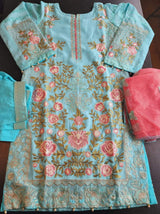 Pakistani Stitched Embroidery Party Wear Dresses Ready To Ship