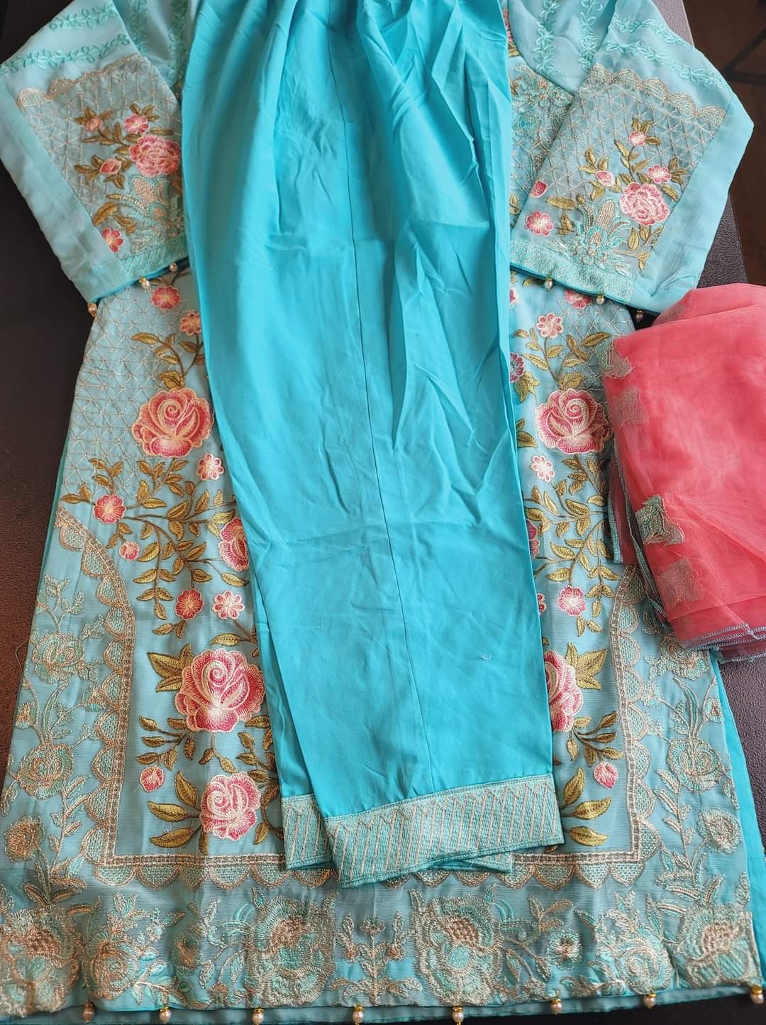 Pakistani Stitched Embroidery Party Wear Dresses Ready To Ship