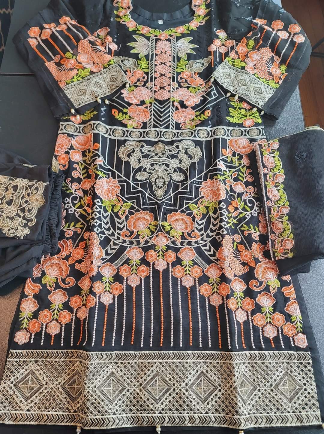 Pakistani Stitched Embroidery Party Wear Dresses Ready To Ship