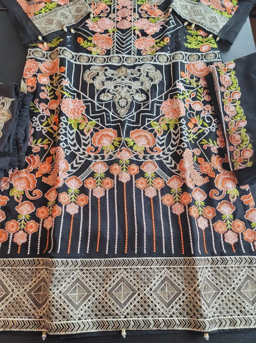 Pakistani Stitched Embroidery Party Wear Dresses Ready To Ship