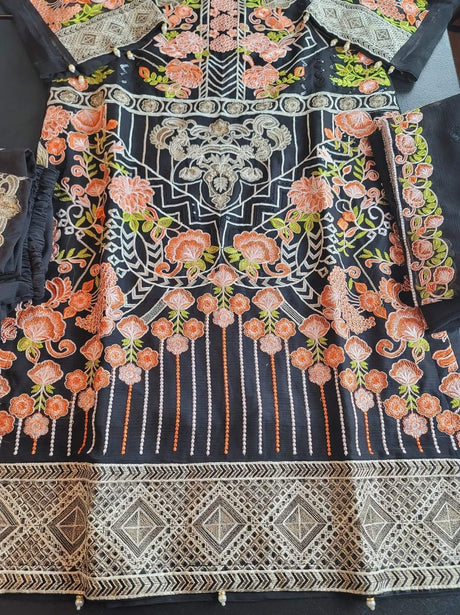 Pakistani Stitched Embroidery Party Wear Dresses Ready To Ship