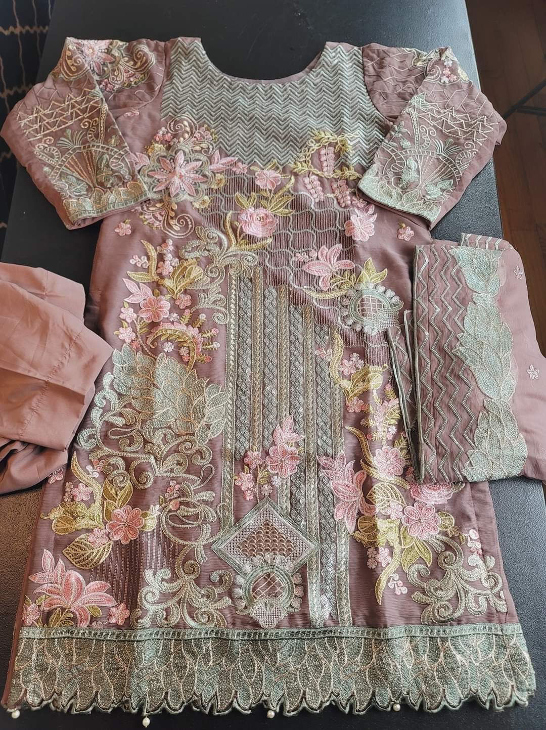 Pakistani Stitched Embroidery Party Wear Dresses Ready To Ship