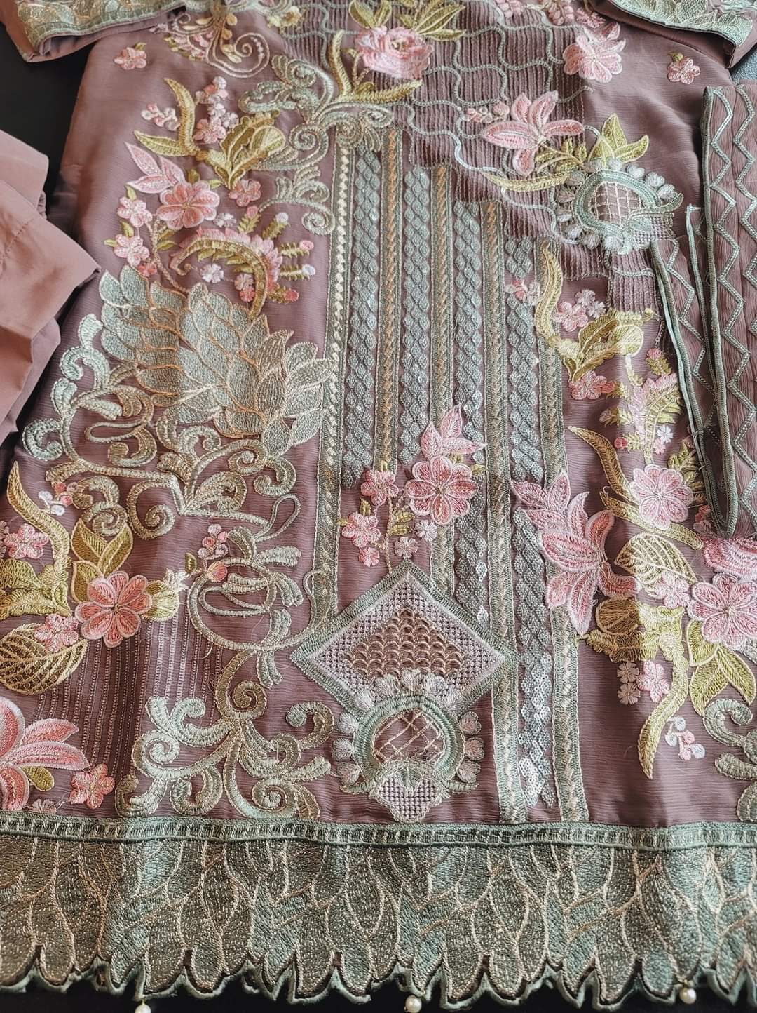 Pakistani Stitched Embroidery Party Wear Dresses Ready To Ship