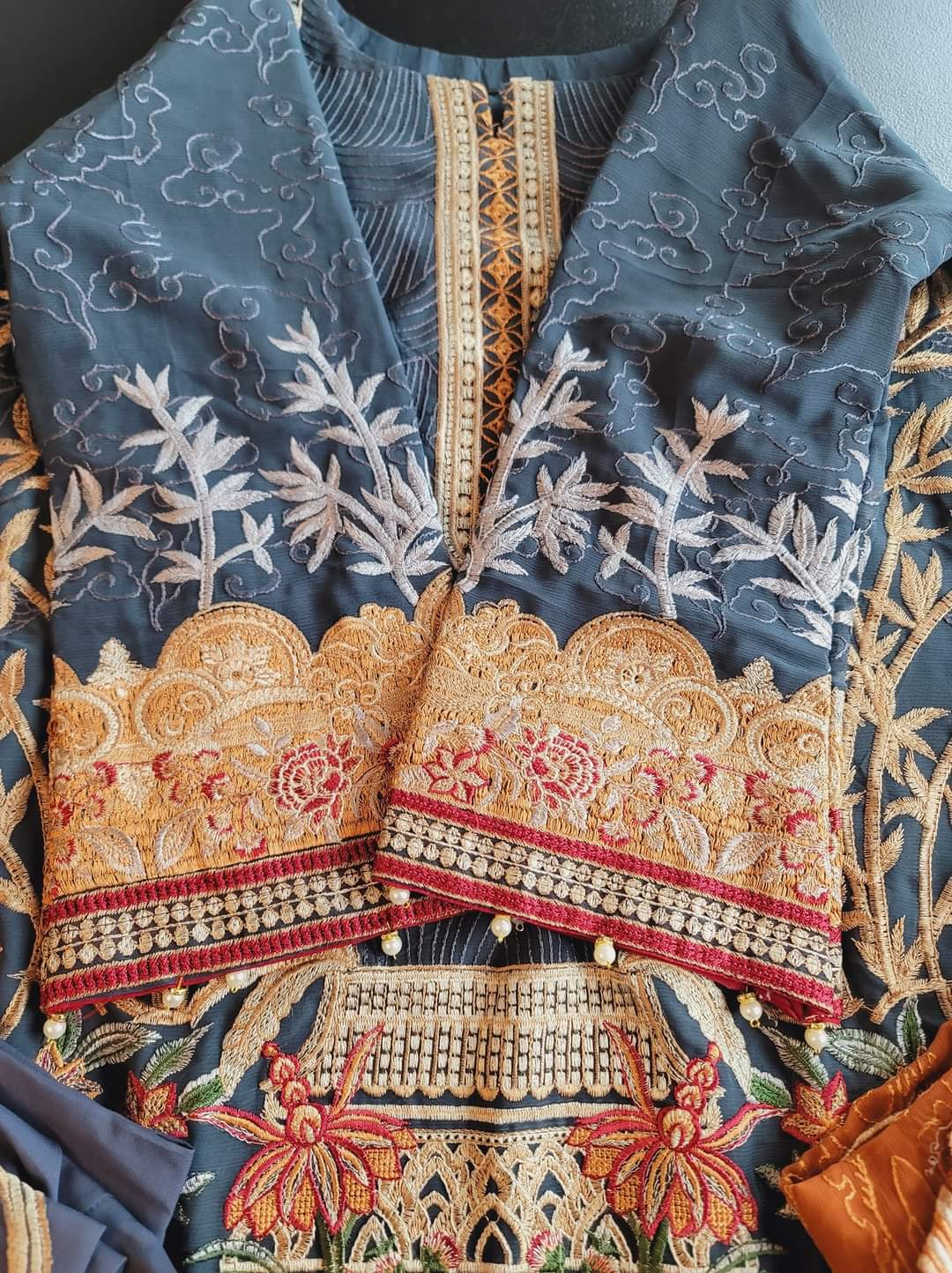 Pakistani Stitched Embroidery Party Wear Dresses Ready To Ship