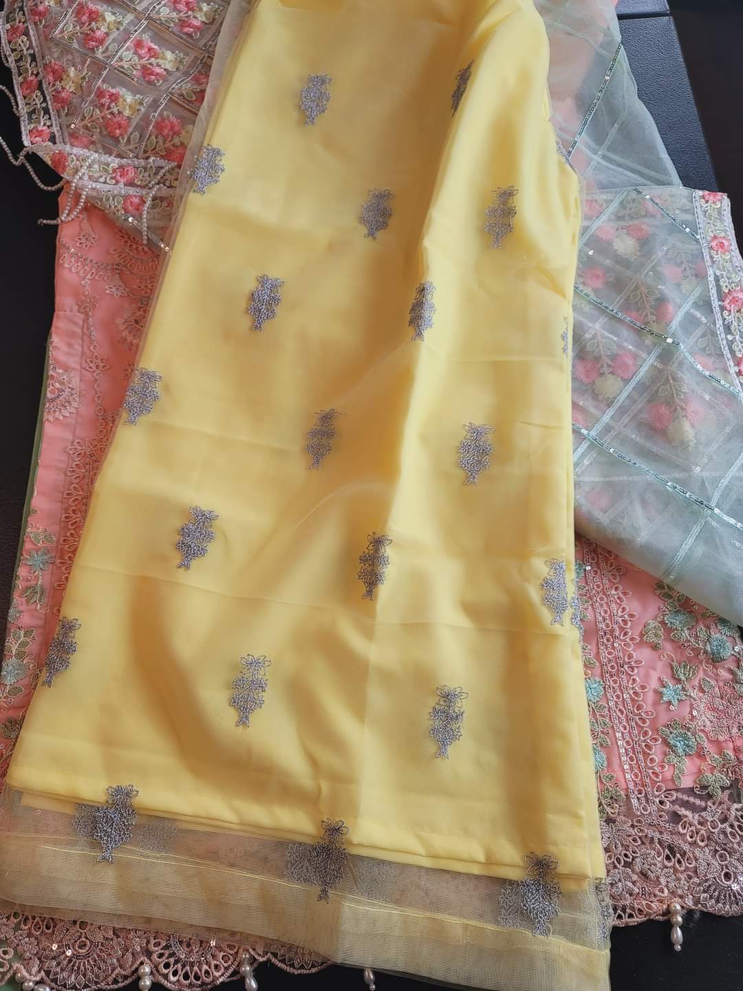 Pakistani Stitched Embroidery Party Wear Dresses Ready To Ship