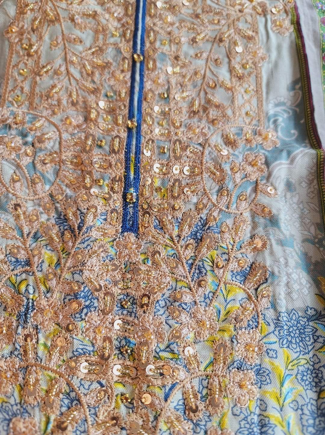 Pakistani linen Embroidered Salwar kameez Ready To Ship