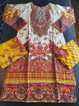 Pakistani Linen Embroidered Salwar kameez Ready To Ship
