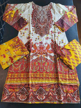 Pakistani Linen Embroidered Salwar kameez Ready To Ship