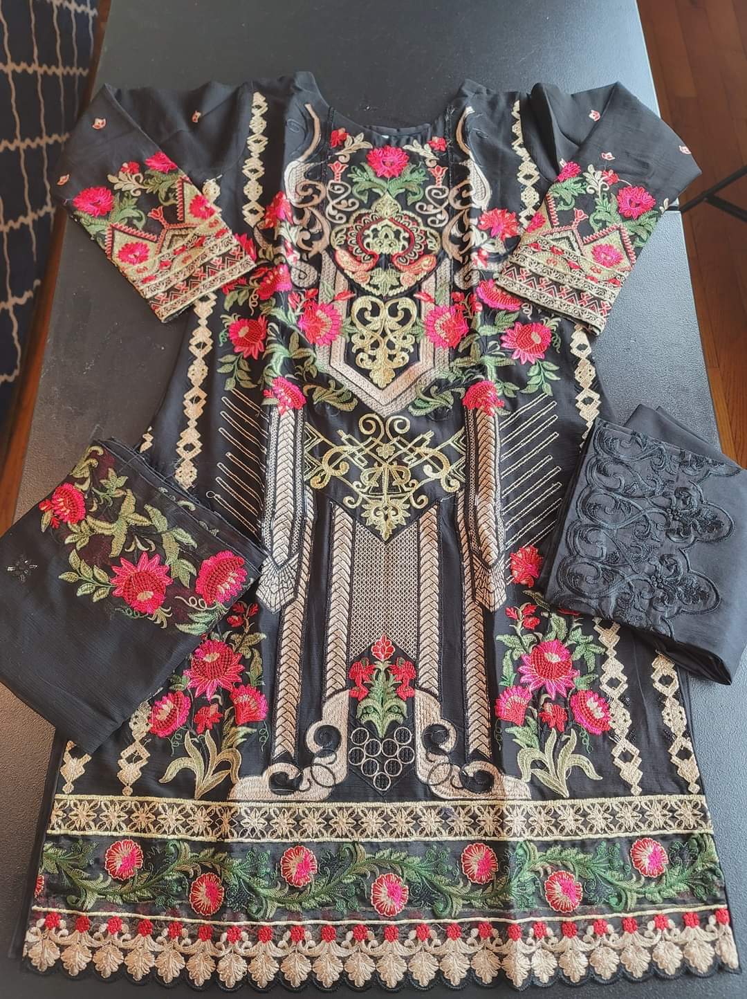 Pakistani Stitched Embroidery Party Wear Dresses Ready To Ship