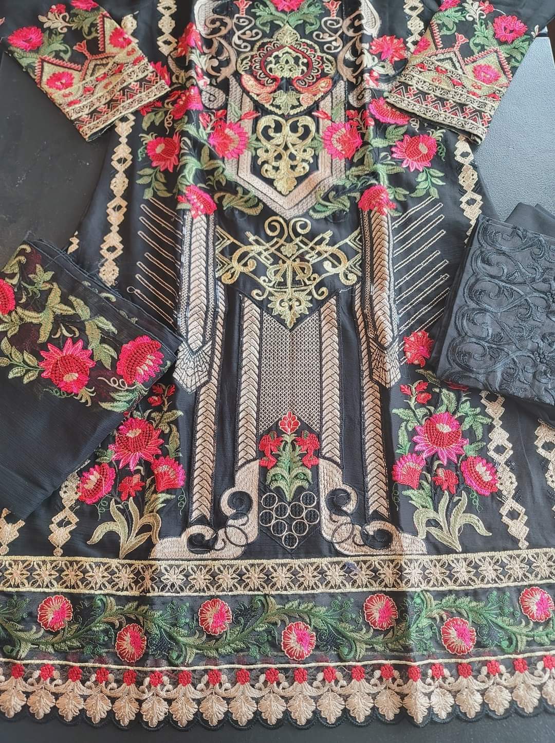 Pakistani Stitched Embroidery Party Wear Dresses Ready To Ship