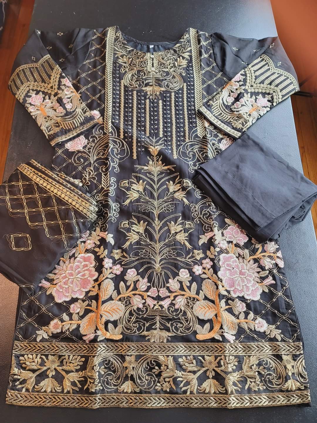 Pakistani Stitched Embroidery Party Wear Dresses Ready To Ship