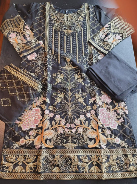 Pakistani Stitched Embroidery Party Wear Dresses Ready To Ship