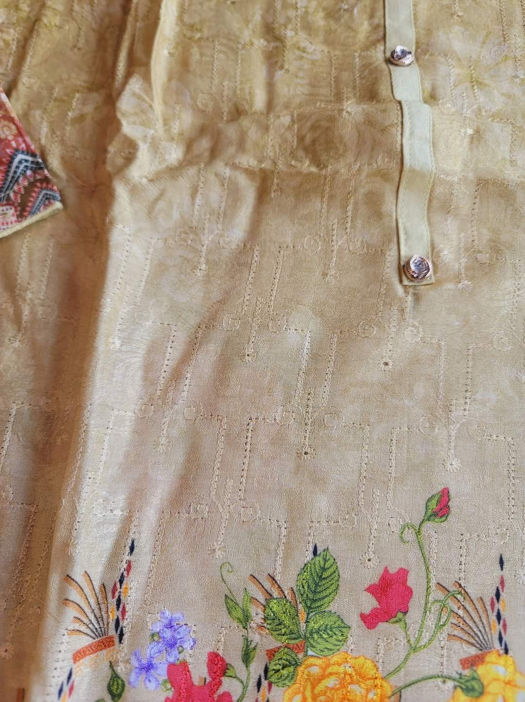 Pakistani Linen Chickenkari Embroidered Salwar kameez Ready To Ship