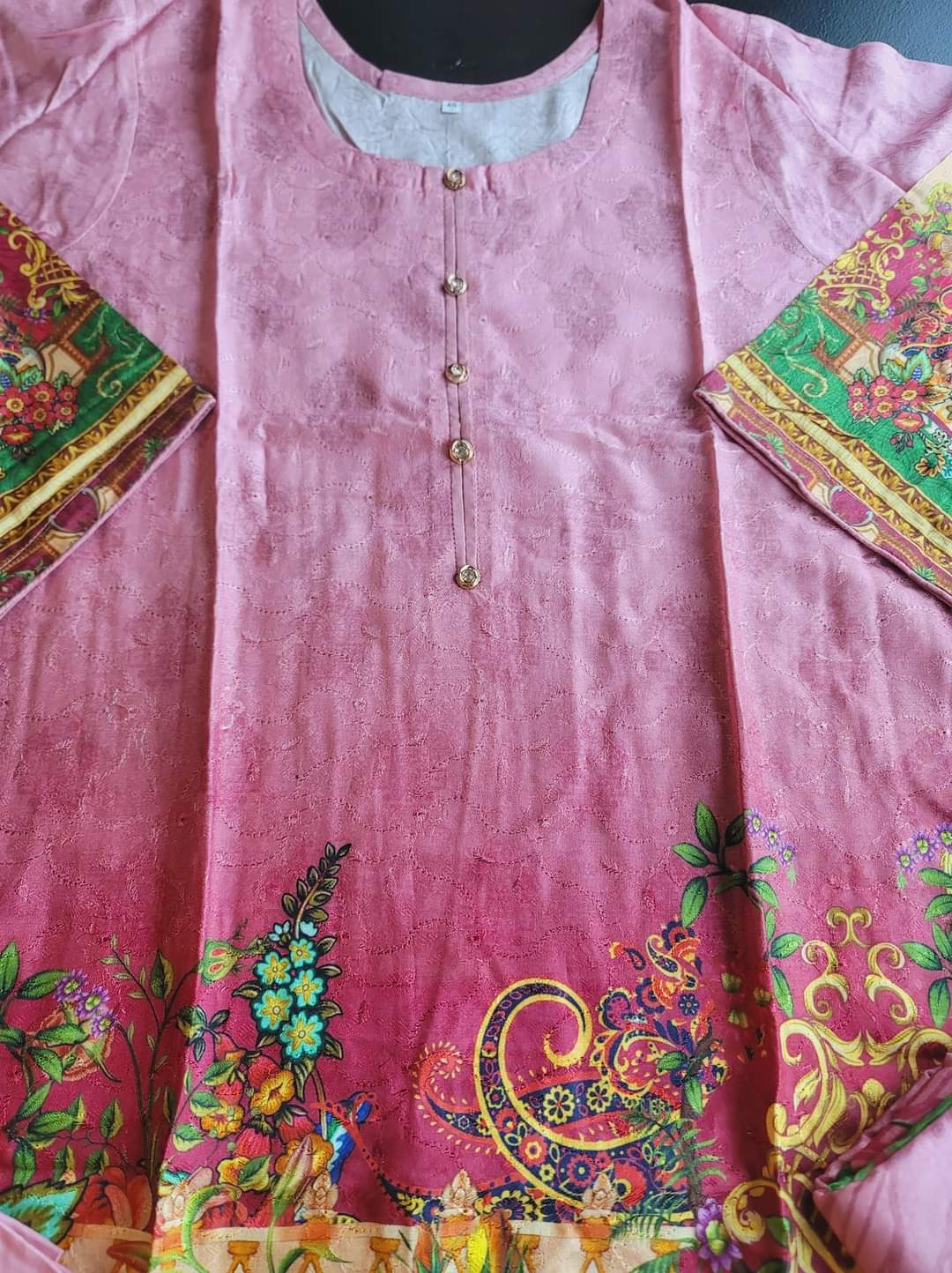 Pakistani Linen Chickenkari Embroidered Salwar kameez Ready To Ship